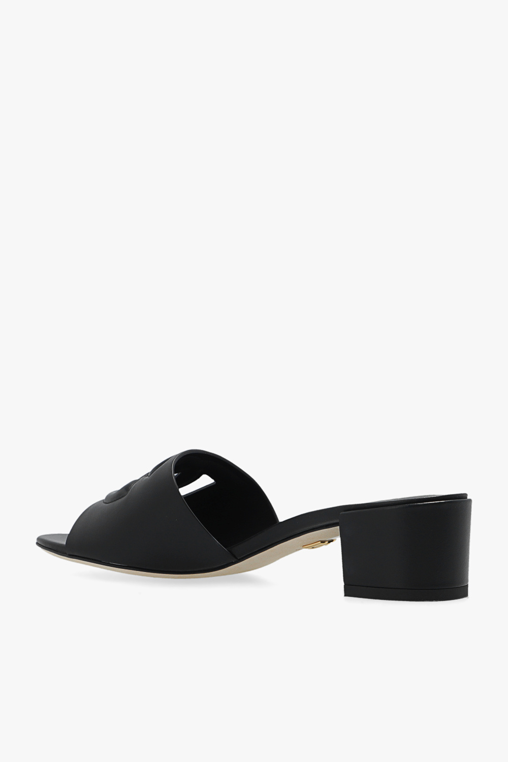 Dolce & Gabbana BLACK ‘BIANCA’ MULES ミュール 革 ロゴ Black 'Bianca' mules Dolce & Gabbana - Vitkac AS